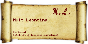 Mult Leontina névjegykártya